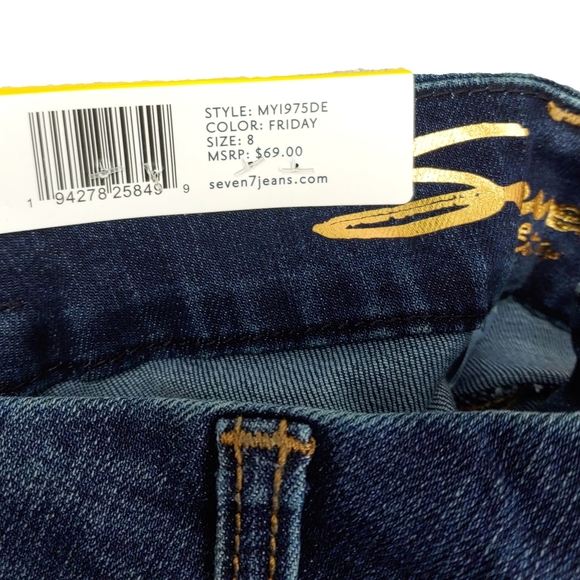 NWT Seven7 Ladies Size 4 & 8 High Rise Tummyless Friday Skinny Jeans - Picture 6 of 7